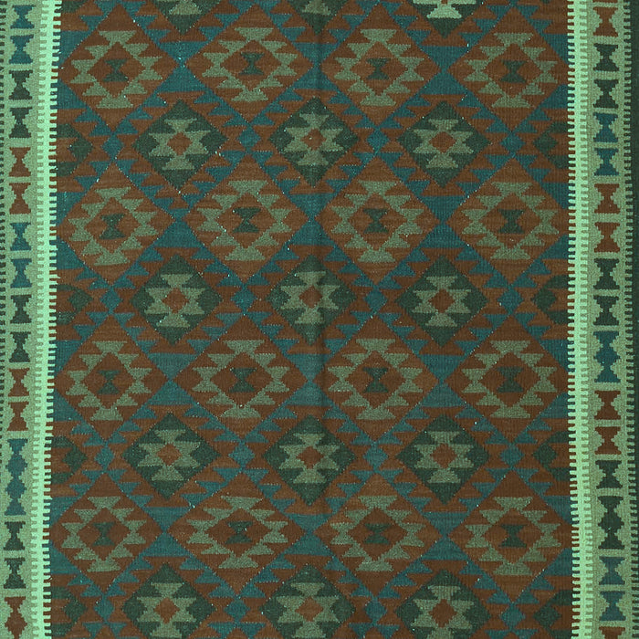Southwestern Turquoise Country Rug, tr3983turq