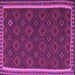 Square Machine Washable Southwestern Purple Country Area Rugs, wshtr3983pur