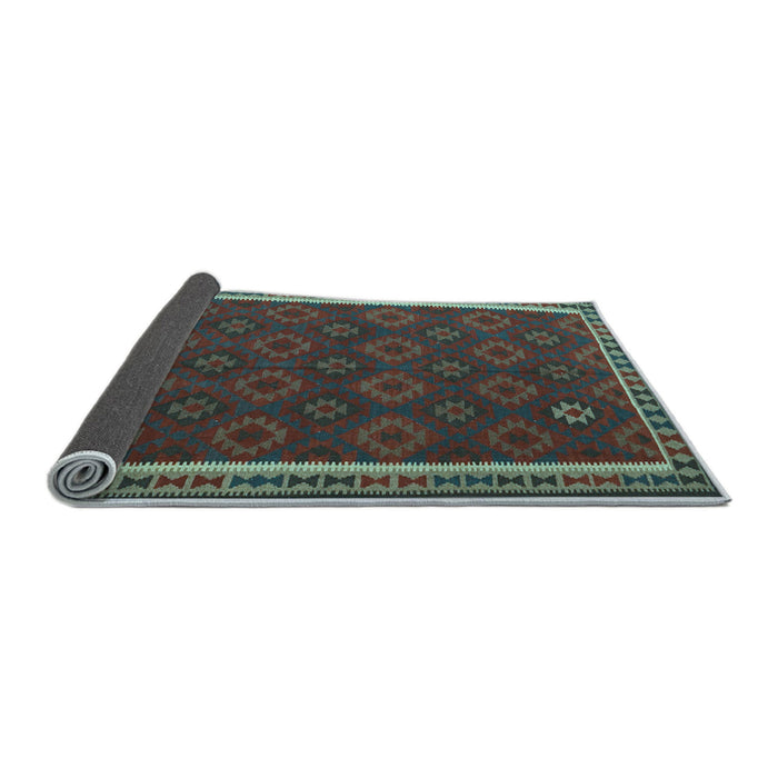 Sideview of Southwestern Light Blue Country Rug, tr3983lblu