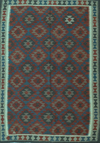 Southwestern Light Blue Country Rug, tr3983lblu