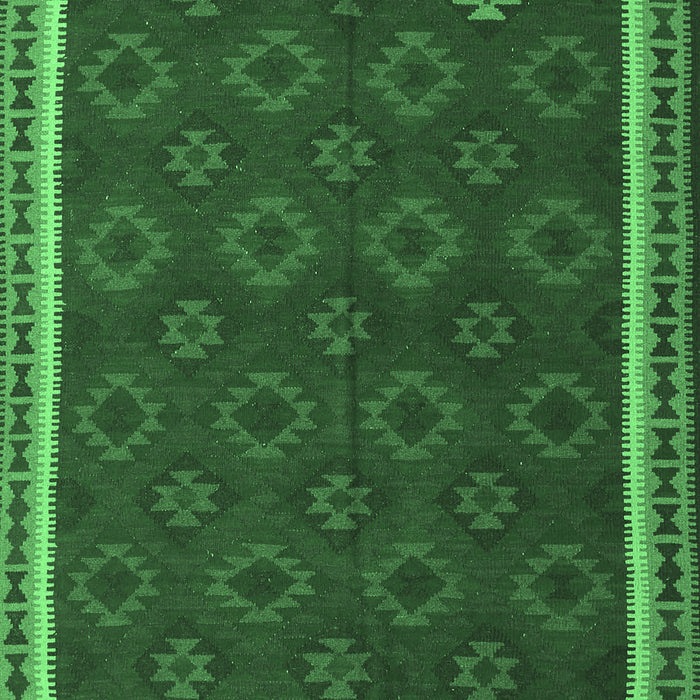 Southwestern Emerald Green Country Rug, tr3983emgrn