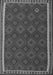 Serging Thickness of Machine Washable Southwestern Gray Country Rug, wshtr3983gry