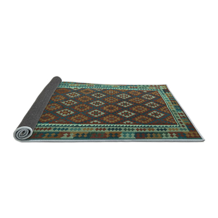 Sideview of Southwestern Light Blue Country Rug, tr3984lblu