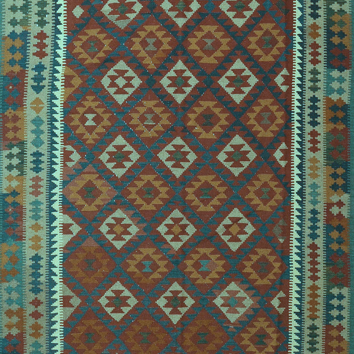 Southwestern Light Blue Country Rug, tr3984lblu