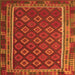 Serging Thickness of Southwestern Orange Country Rug, tr3984org