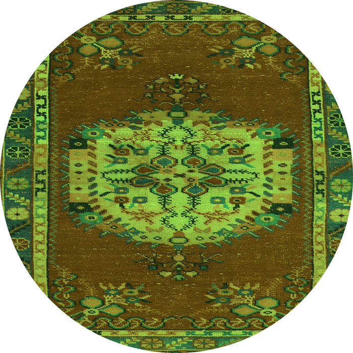 Machine Washable Persian Green Traditional Area Rugs, wshtr3985grn