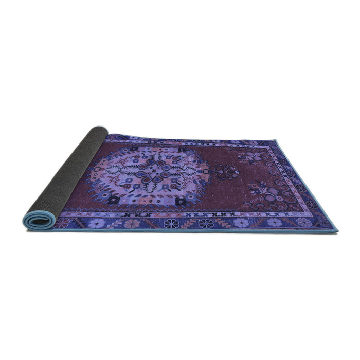 Sideview of Persian Blue Traditional Rug, tr3985blu