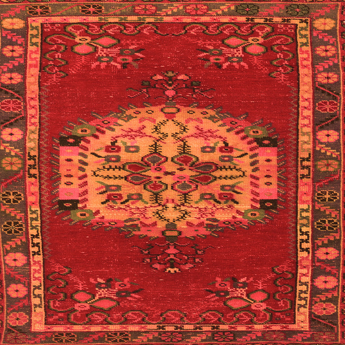 Serging Thickness of Persian Orange Traditional Rug, tr3985org
