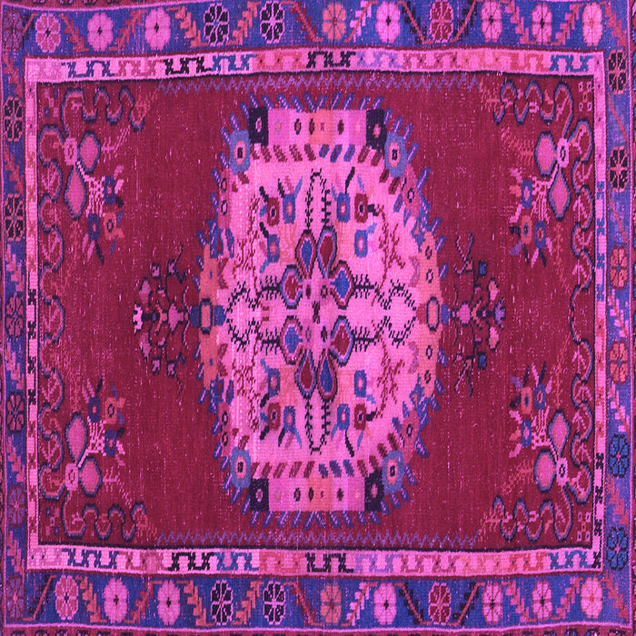 Square Persian Purple Traditional Rug, tr3985pur