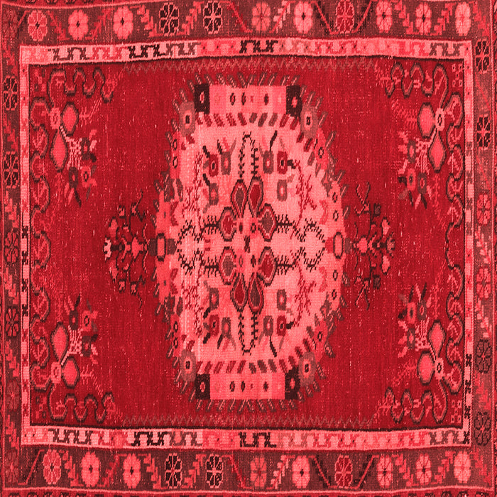Machine Washable Persian Red Traditional Rug, wshtr3985red