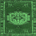 Square Persian Emerald Green Traditional Rug, tr3985emgrn