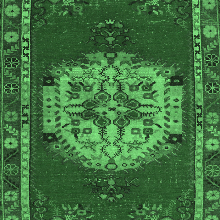 Machine Washable Persian Emerald Green Traditional Area Rugs, wshtr3985emgrn