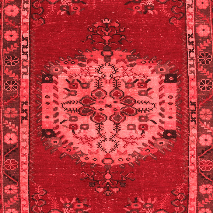 Machine Washable Persian Red Traditional Rug, wshtr3985red