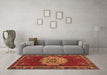 Machine Washable Persian Brown Traditional Rug in a Living Room,, wshtr3985brn