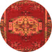 Machine Washable Persian Orange Traditional Area Rugs, wshtr3985org