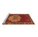 Sideview of Machine Washable Persian Brown Traditional Rug, wshtr3985brn