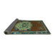 Sideview of Persian Turquoise Traditional Rug, tr3985turq