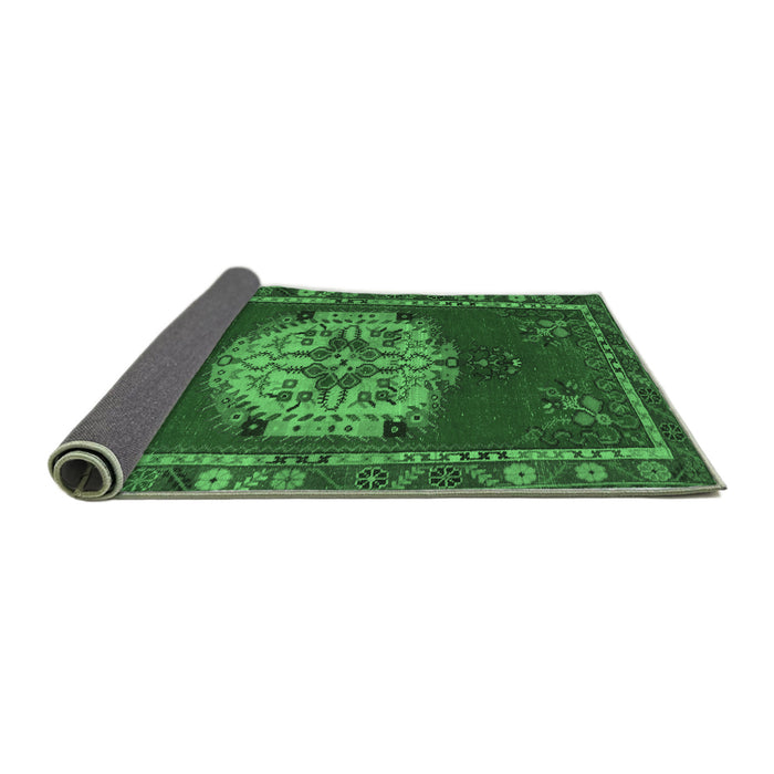Sideview of Persian Emerald Green Traditional Rug, tr3985emgrn