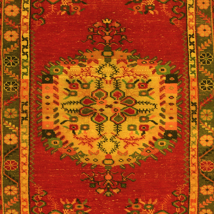 Machine Washable Persian Yellow Traditional Rug, wshtr3985yw