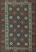 Southwestern Light Blue Country Rug, tr3986lblu