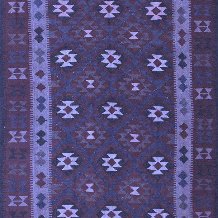 Machine Washable Southwestern Blue Country Rug, wshtr3986blu