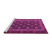 Sideview of Machine Washable Southwestern Purple Country Area Rugs, wshtr3986pur