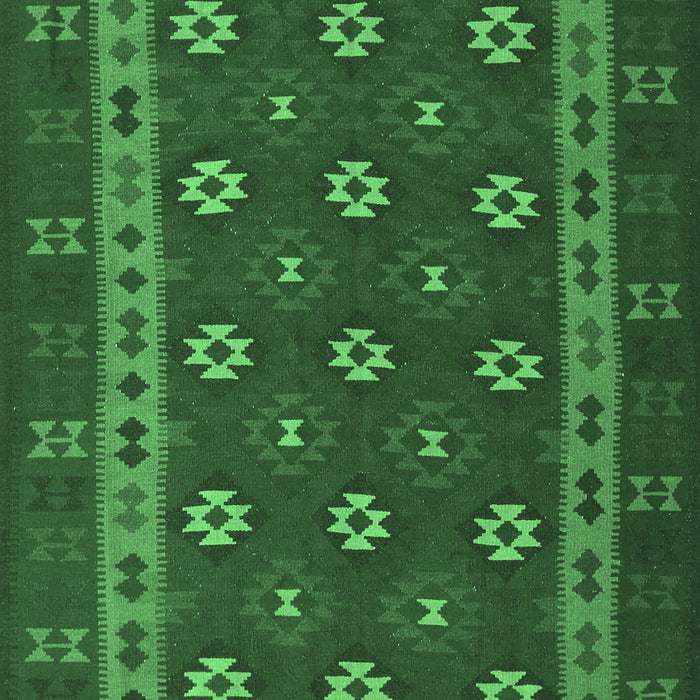 Southwestern Emerald Green Country Rug, tr3986emgrn