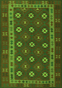 Southwestern Green Country Rug, tr3986grn