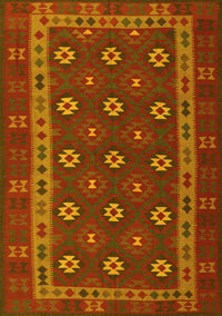 Southwestern Yellow Country Rug, tr3986yw