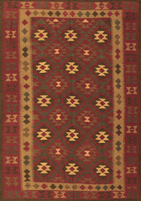 Southwestern Brown Country Rug, tr3986brn