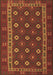 Machine Washable Southwestern Brown Country Rug, wshtr3986brn