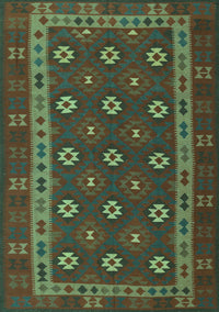 Southwestern Turquoise Country Rug, tr3986turq