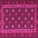 Square Southwestern Pink Country Rug, tr3986pnk
