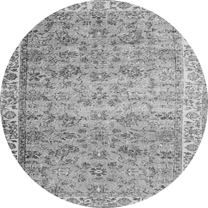 Square Persian Gray Traditional Rug, tr3987gry