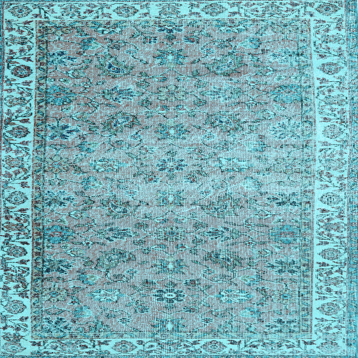 Square Persian Light Blue Traditional Rug, tr3987lblu
