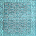 Square Persian Light Blue Traditional Rug, tr3987lblu
