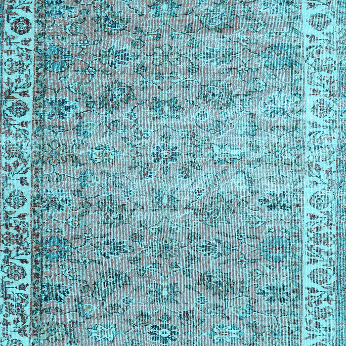 Machine Washable Persian Light Blue Traditional Rug, wshtr3987lblu