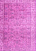 Machine Washable Persian Pink Traditional Rug, wshtr3987pnk