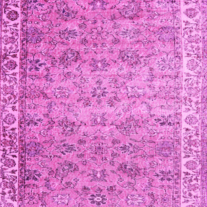 Machine Washable Persian Pink Traditional Rug, wshtr3987pnk