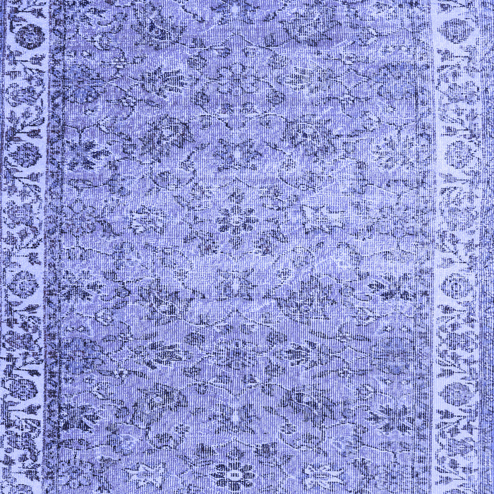 Machine Washable Persian Blue Traditional Rug, wshtr3987blu