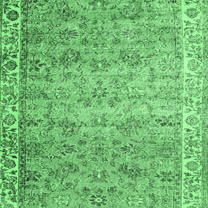Machine Washable Persian Emerald Green Traditional Area Rugs, wshtr3987emgrn