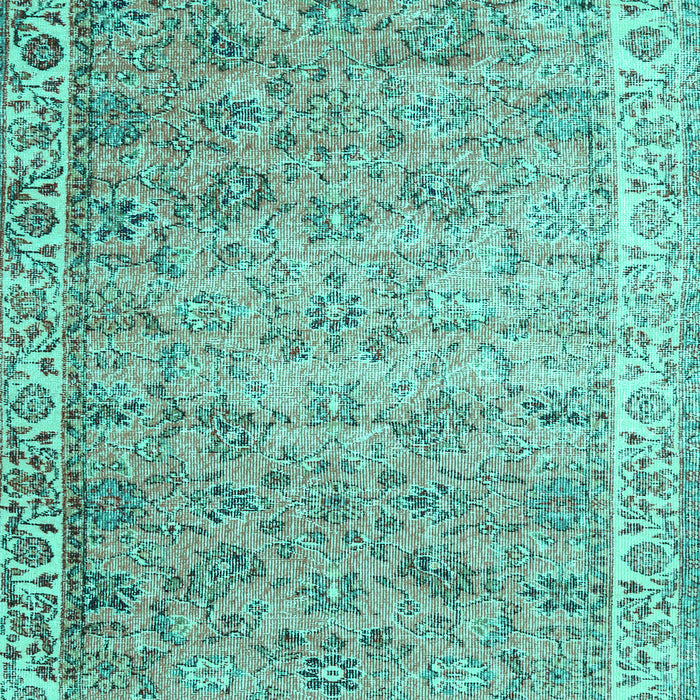 Machine Washable Persian Turquoise Traditional Area Rugs, wshtr3987turq
