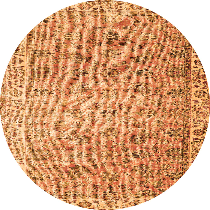 Square Persian Orange Traditional Rug, tr3987org