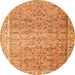 Square Persian Orange Traditional Rug, tr3987org