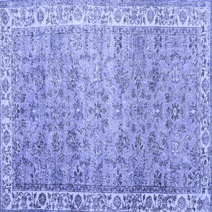 Square Persian Blue Traditional Rug, tr3987blu