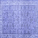 Square Persian Blue Traditional Rug, tr3987blu