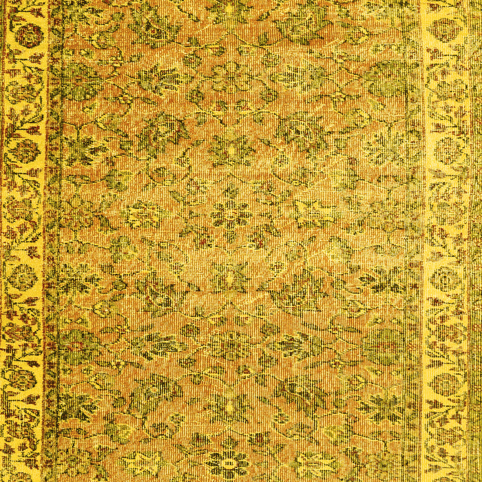 Machine Washable Persian Yellow Traditional Rug, wshtr3987yw