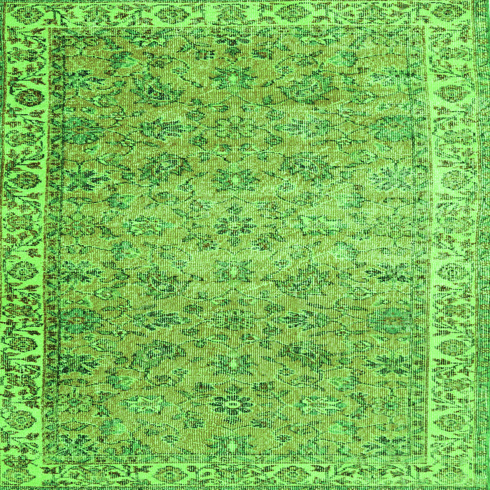 Serging Thickness of Persian Green Traditional Rug, tr3987grn