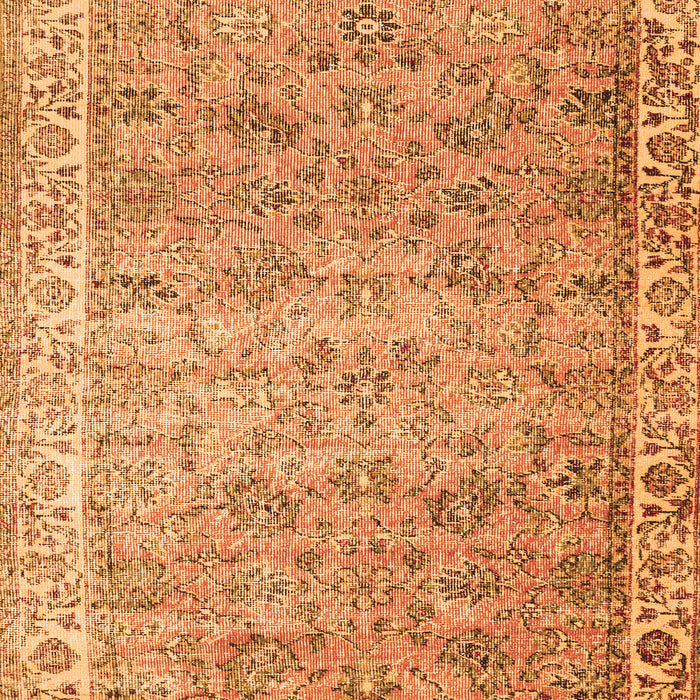Serging Thickness of Machine Washable Persian Orange Traditional Area Rugs, wshtr3987org