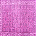 Square Persian Pink Traditional Rug, tr3987pnk